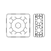 Preciosa&reg MAXIMA Crystal Multi-Stones Settings X-PRC-MC8-00030-G-2