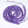 Natural Amethyst Round Bead Strands X-G-M212-6mm-01A-2