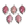 Natural & Synthetic Mixed Gemstone Faceted Leaf Pendants G-I375-04P-2