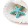 Summer Beach Natural Shell Pendants PALLOY-JF02649-02-3