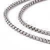 Non-Tarnish 201 Stainless Steel Box Chain Necklace for Men Women NJEW-P268-A40-1X5-2