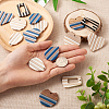 Beadthoven 16Pcs 8 Style Resin & Wood Pendants RESI-BT0001-20-14