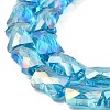 AB Color Plated Transparent Glass Beads Strands EGLA-P051-06A-A10-4
