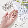 20 Pairs 201 Stainless Steel Hoop Earrings STAS-UN0022-38-4