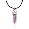 Natural Amethyst Pendant Necklaces IC1467-2-1