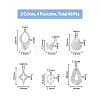 SUPERFINDINGS 48Pcs 12 Style Rack Plating Brass Pendants KK-FH0006-68-2