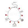 Glass Beaded Link Bracelets for Women BJEW-JB12559-1