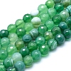 Natural Striped Agate/Banded Agate Beads G-J371-11-12mm-1
