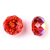 Faceted Transparent Glass Beads GLAA-E047-01B-4