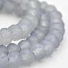 Pearl Luster Plated Faceted Rondelle Glass Beads Strands EGLA-J054-6x4mm-PL02-1