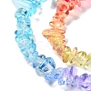 Spray Painted Transparent Glass Beads Strands GLAA-P060-01A-15-4