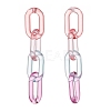 3Pair 3 Colors Candy Color Acrylic Cable Chain Tassel Dangle Stud Earrings for Women EJEW-JE04768-9