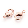 Brass Lobster Claw Clasps KK-YW0004-01C-RG-2