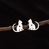 Stainless Steel Small Animal Stud Earrings for Women PW-WG5B49B-27-1