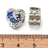 Rack Plating Alloy Enamel European Beads PALLOY-A009-24P-2