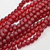 Baking Paint Transparent Glass Bead Strands GLAA-S031-4mm-14-1