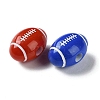 Spray Printed Opaque Acrylic European Beads SACR-P031-28B-2