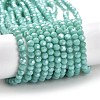 Electroplate Opaque Glass Beads Strands EGLA-A035-P4mm-A14-1