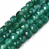Natural Green Onyx Agate Beads Strands X-G-S359-375B-1