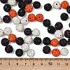 Halloween Theme Pave Disco Ball Beads RB-L037-04-3