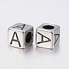 304 Stainless Steel Large Hole Letter European Beads STAS-H428-01AS-A-2