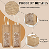 1-Sot Rectangle Linen Wine Storage Bags with Handle ABAG-WH0046-28A-4