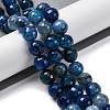 Natural Dragon Veins Agate(Dyed & Heated) Beads Strands G-K390-A06-01-1