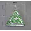 Handmade Silver Foil Glass Pendants X-FOIL-N021-M-2