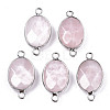 Natural Rose Quartz Links/Connectors G-T131-102-29-1