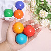 6 Colors Rainbow Color Wooden Ball Toys AJEW-WH0472-83B-4