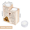 SUPERDANT Wooden Candle Holder and Candles Set AJEW-SD0001-13F-2