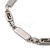 Tarnish Resistant 201 Stainless Steel Rectangle Link Chain Bracelets BJEW-B078-101P-2