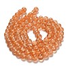 Spray Painted Crackle Glass Beads Strands CCG-Q001-10mm-05-4