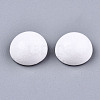 Spray Painted White Wood Cabochons WOOD-TAC0001-23A-2
