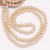 Electroplate Glass Beads Strands X-GLAA-G051-6mm-B02-2