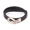 Imitation Leather Wrap Bracelets LS-BJEW-G620-F03-1