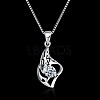 Trendy 925 Sterling Silver Pendant Necklaces NJEW-BB22387-8