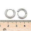 Tarnish Resistant 304 Stainless Steel Huggie Hoop Earrings EJEW-F111B-13mm-P-3