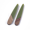 Resin & Walnut Wood Pendants RESI-S358-40G-2