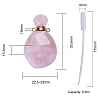 Faceted Natural Gemstone Openable Perfume Bottle Pendants G-CJ0001-36A-2