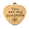 PVD Vacuum Plating 201 Stainless Steel Pendants STAS-L079-25G-03-1
