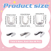 180Pcs 3 Styles 304 Stainless Steel Spiral Bone Tips STAS-GF0001-20-2