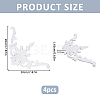 PU Flower Carved Corner Decor AJEW-WH0709-423-2
