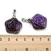 Natural Amethyst Carved Pendants G-I319-02P-A07-3