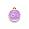 Alloy Enamel Pendants X-ENAM-S124-01B-01G-2