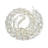 Transparency Electroplate Glass Beads Strands GLAA-T023-40B-02-2