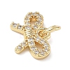 Brass Micro Pave Cubic Zirconia Charms ZIRC-I356-05G-02-2