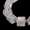 Electroplated Natural Quartz Beads Strands G-G767-02-16-3