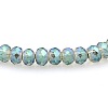 Full Rainbow Plated Faceted Rondelle  Glass Beads Strands GLAA-A024A-FR05-1