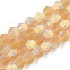 Imitate Austrian Crystal Bicone Frosted Glass Beads Strands LS-GLAA-F029-TM4mm-A18-1
